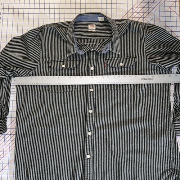 Upcycled Jack Skellington black/gray striped flannel NWOT one of a kind - Picture 12 of 13